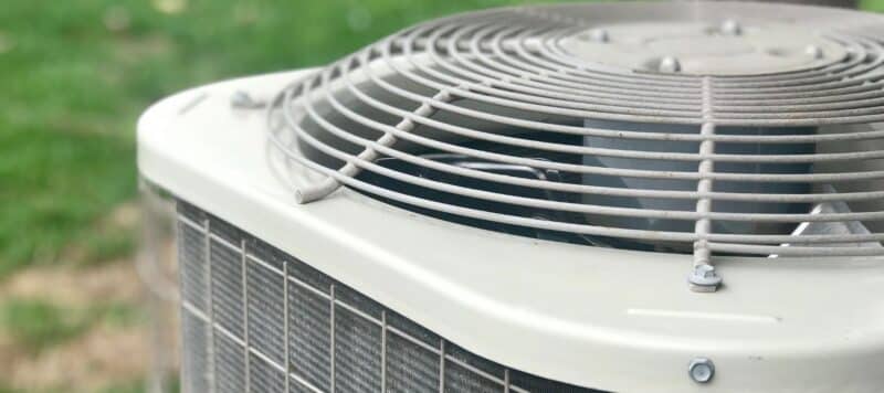 closeup of an outdoor hvac unit