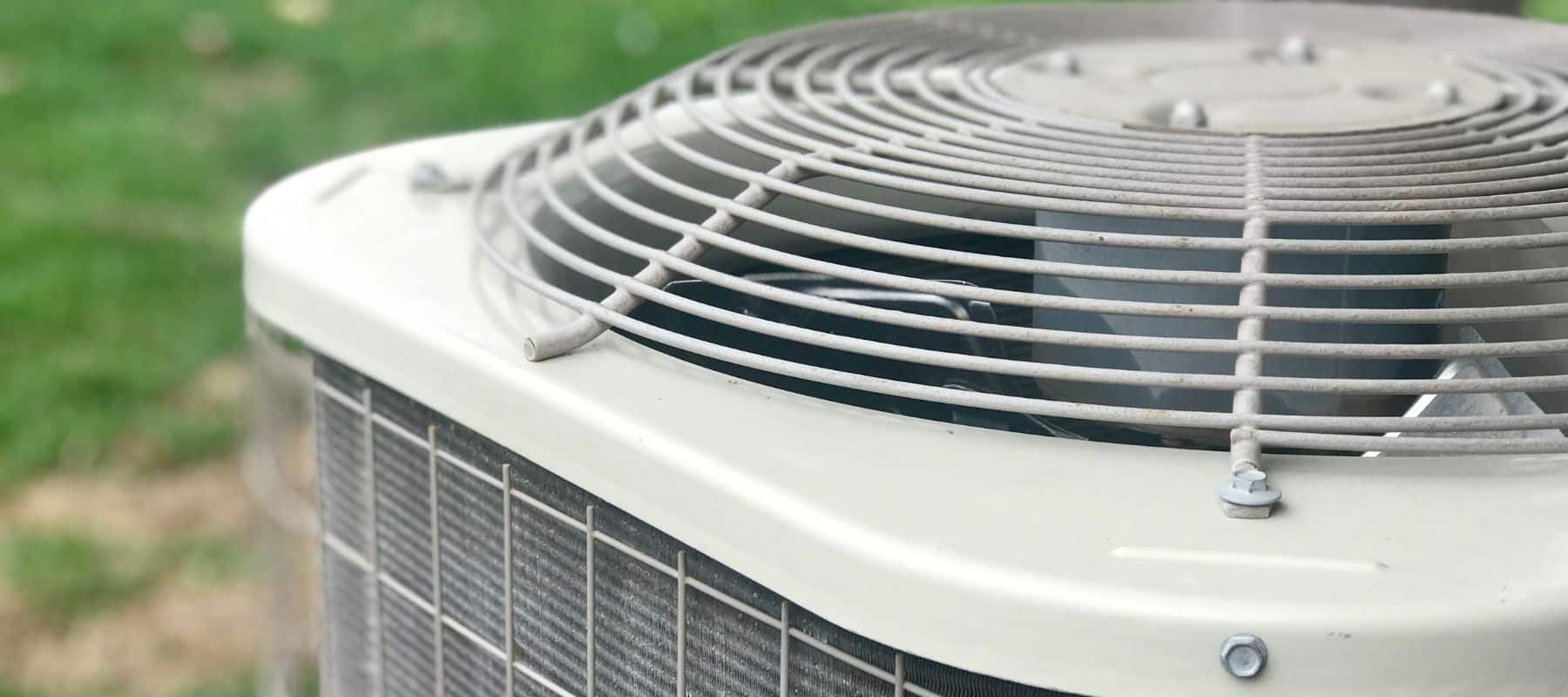 closeup of an outdoor hvac unit